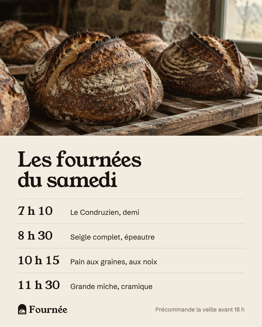 Publication Fournée : Les fournées du samedi